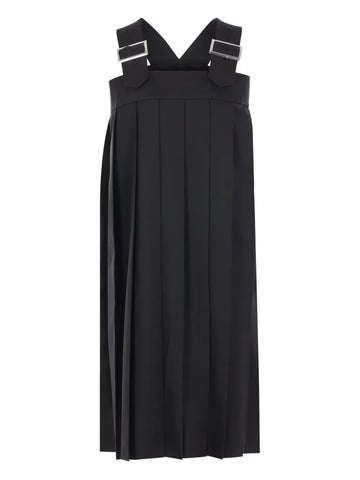 Comme Des Garcons Pleated Buckled Dress