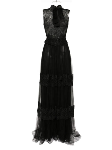 Saiid Kobeisy Lace Sleeveless Dress