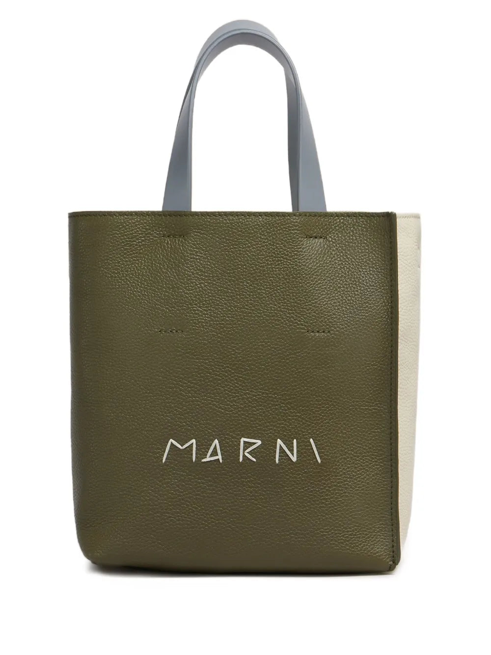 Marni Logo Printed Leather Tote Bag