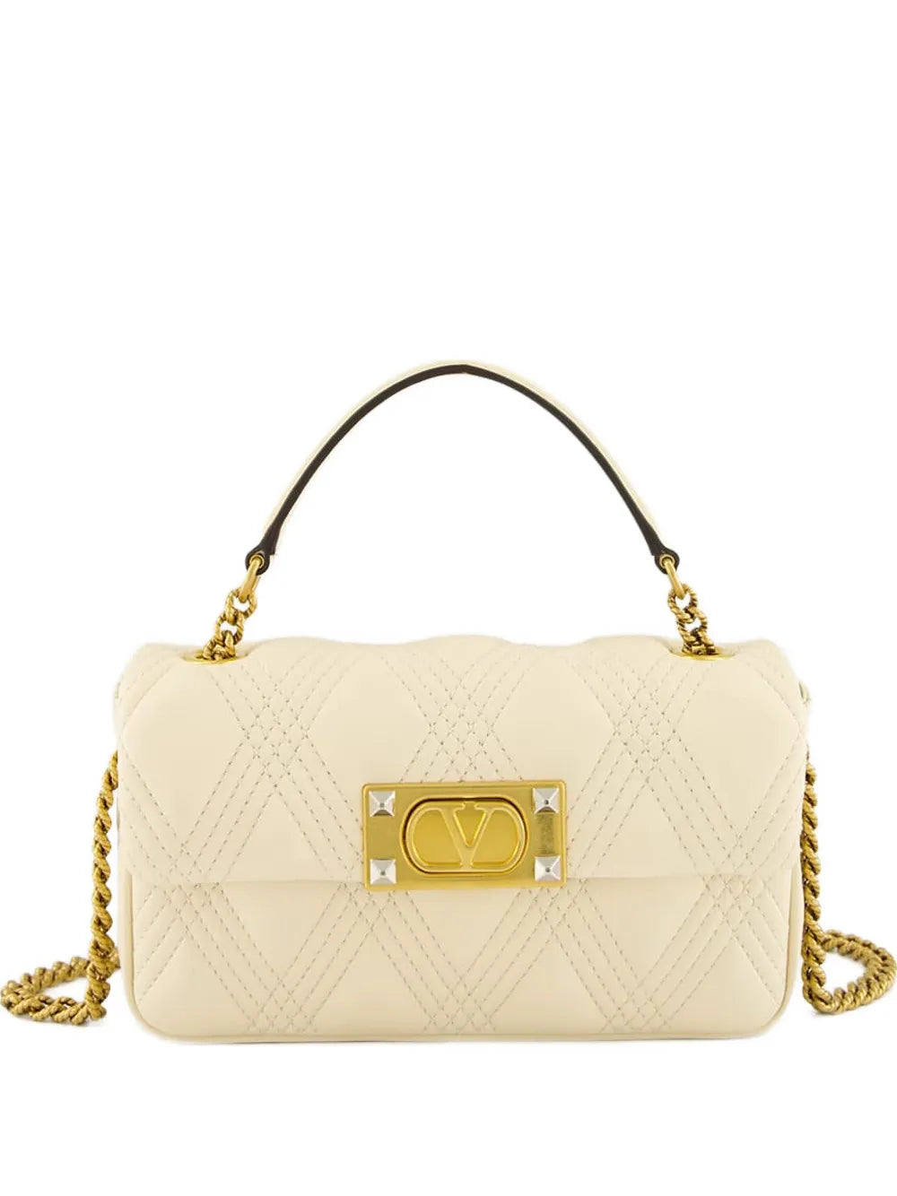 Valentino Garavani Quiltie 67 Leather Shoulder Bag