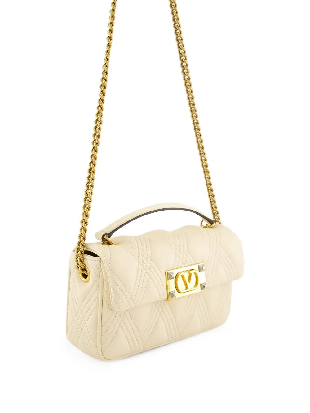Valentino Garavani Quiltie 67 Leather Shoulder Bag