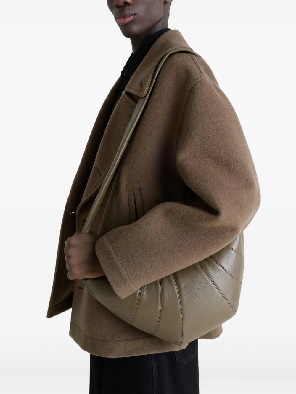 Lemaire Medium Croissant Panelled Shoulder Bag