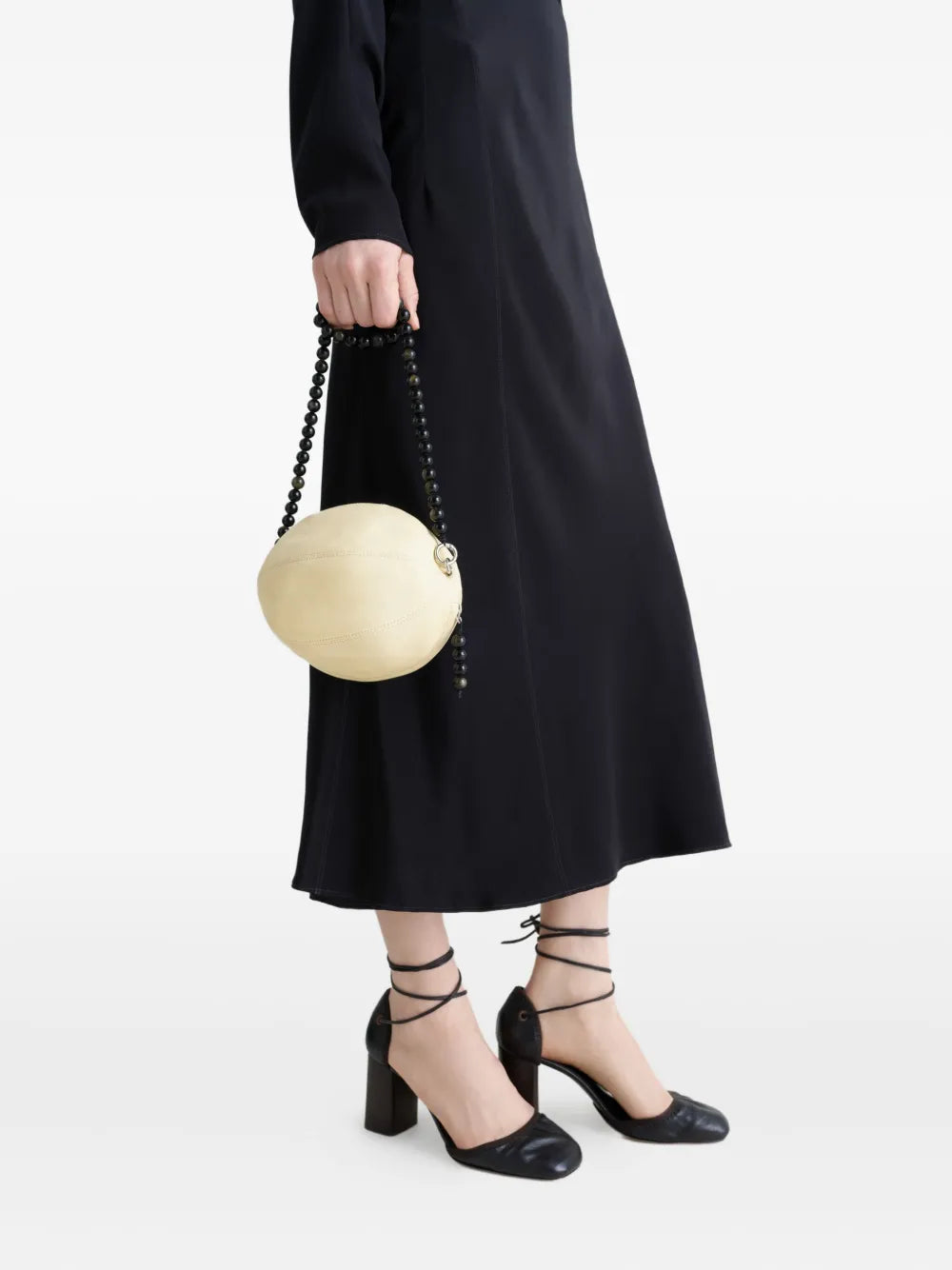 Lemaire Balloon Beaded Strap Shoulder Bag