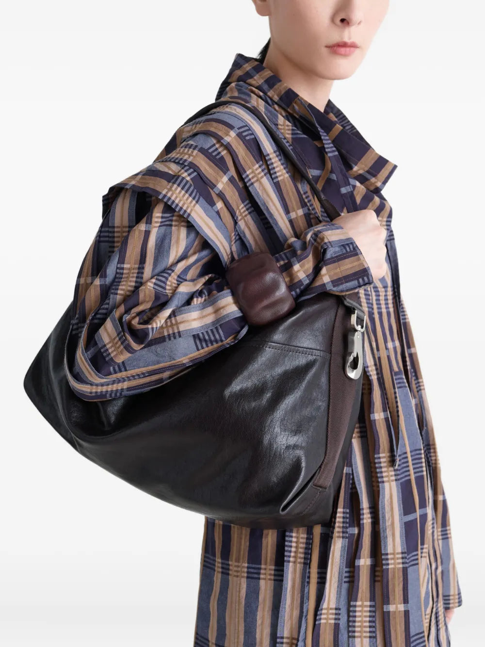 Lemaire Berlingot Leather Zip Shoulder Bag