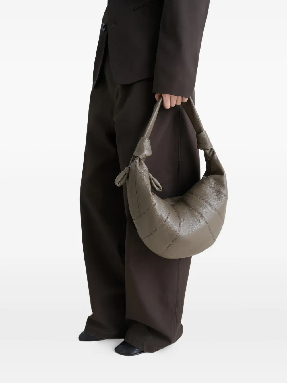Lemaire Fortune Croissant Knotted Panelled Shoulder Bag