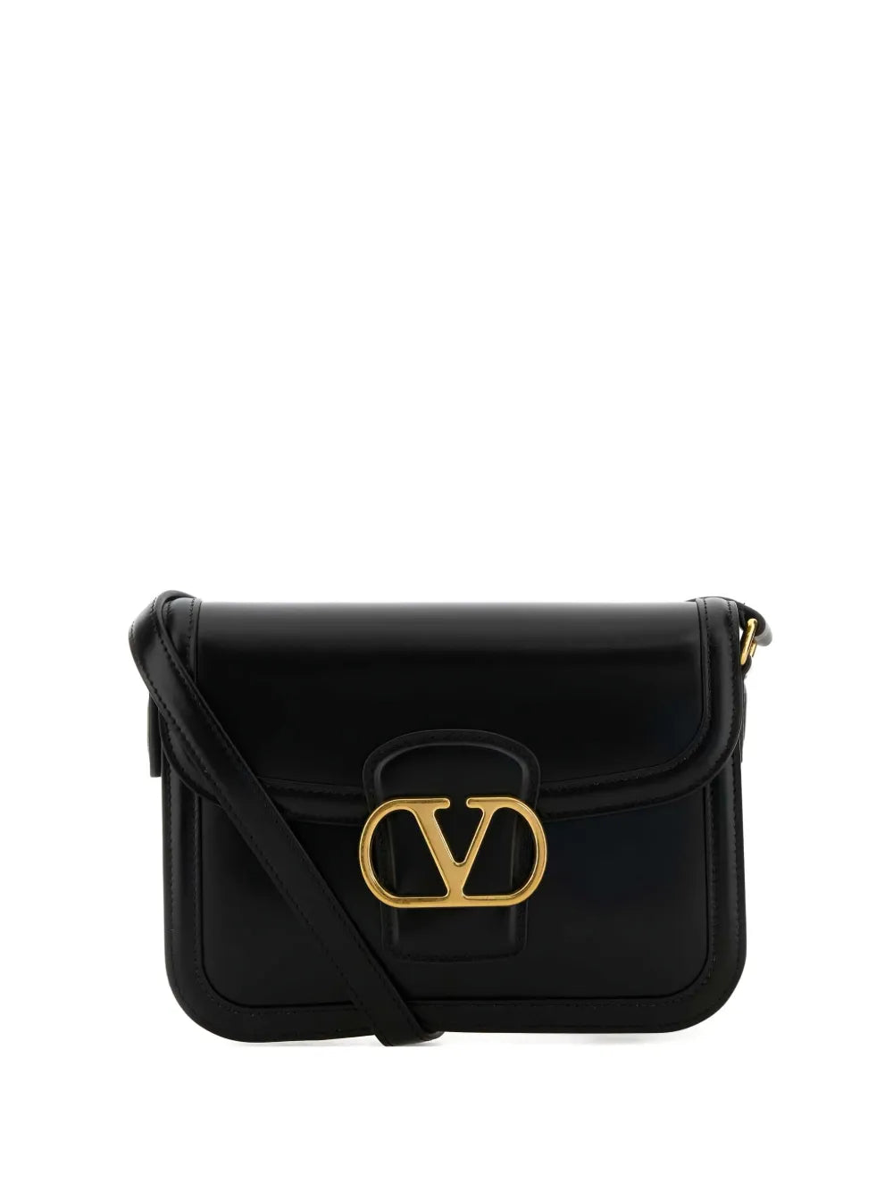 Valentino Garavani Gold Tone Logo Shoulder Bag