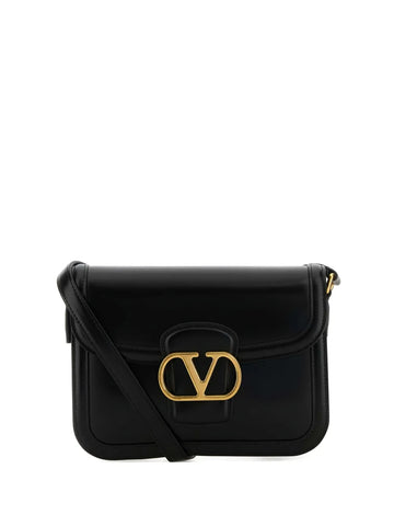 Valentino Garavani Gold Tone Logo Shoulder Bag