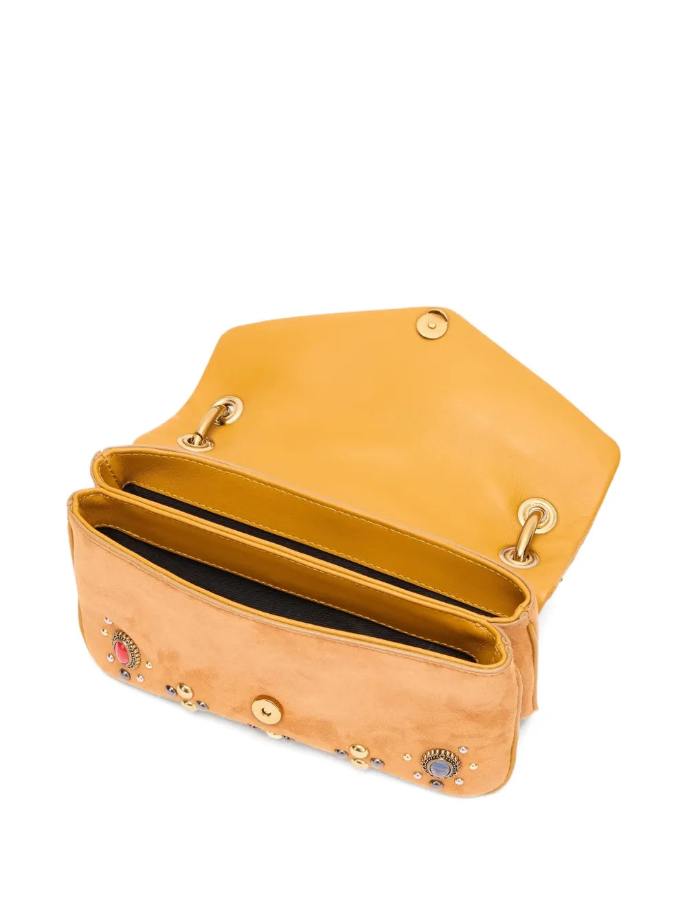 Roberto Cavalli Stone Embellished Shoulder Bag