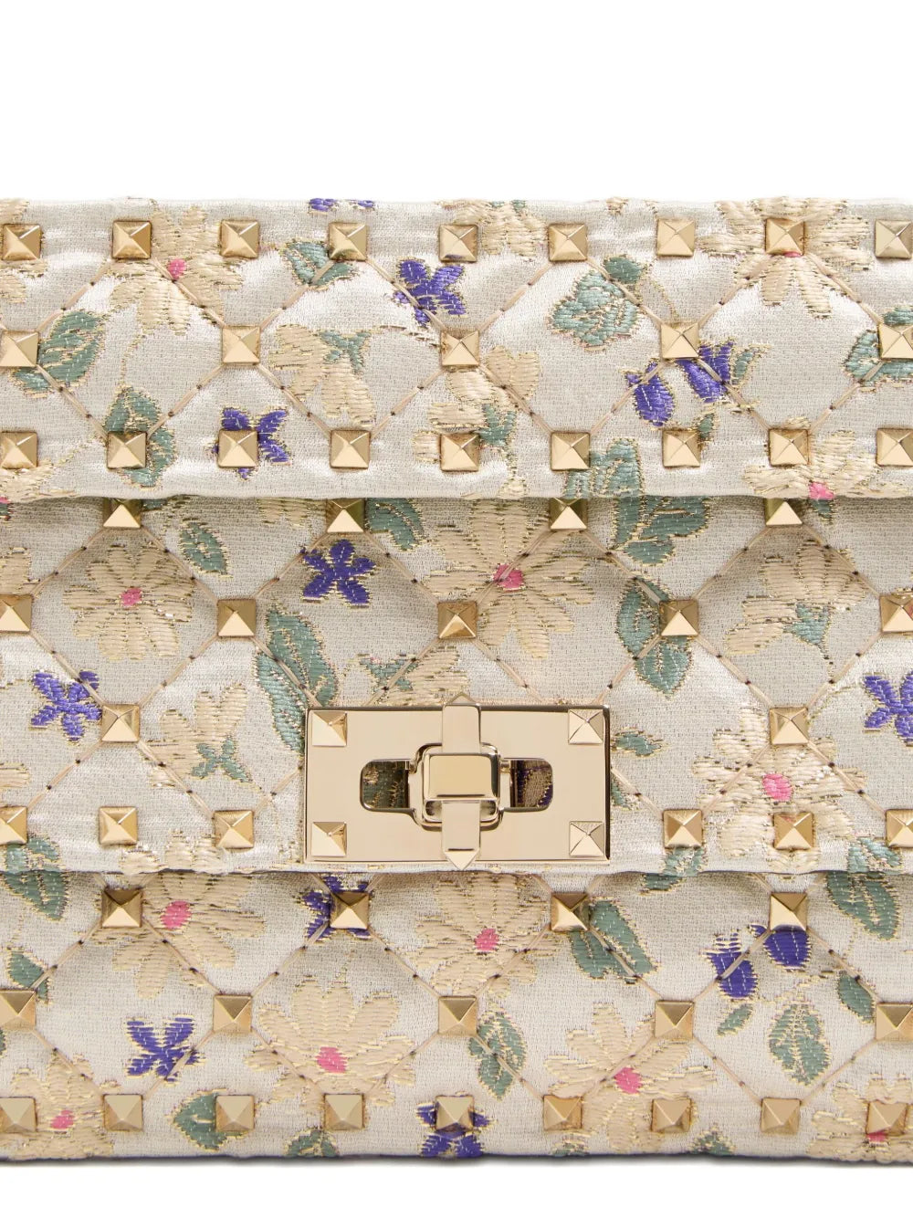 Valentino Garavani Small Rockstud Spike Jacquard Shoulder Bag