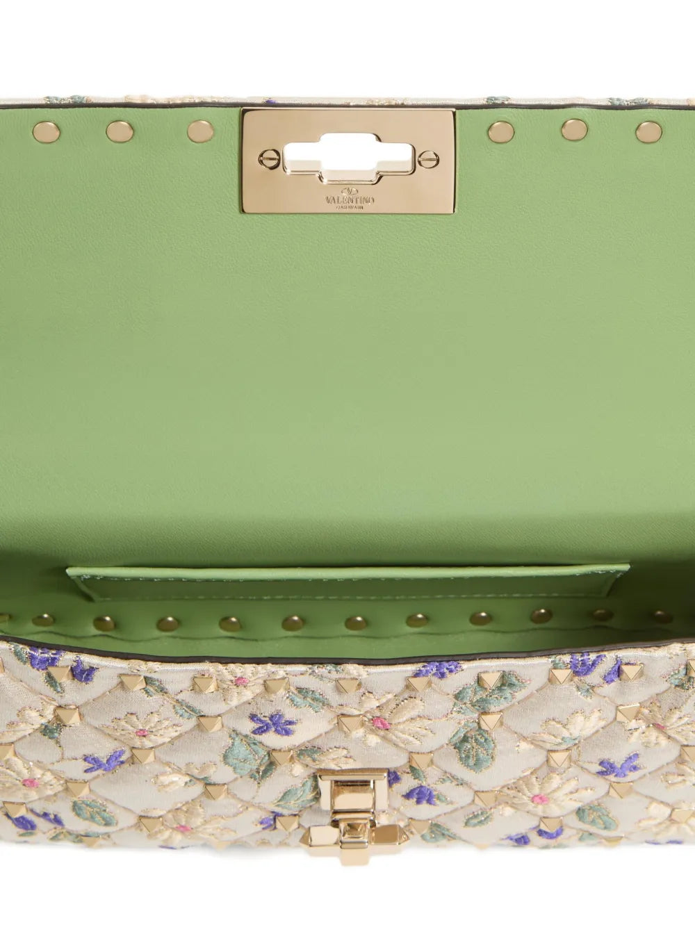 Valentino Garavani Small Rockstud Spike Jacquard Shoulder Bag
