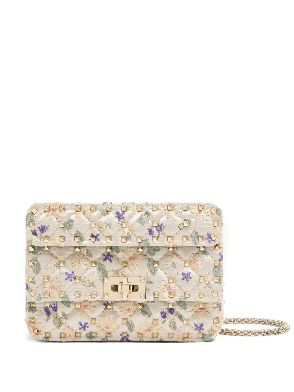 Valentino Garavani Small Rockstud Spike Jacquard Shoulder Bag