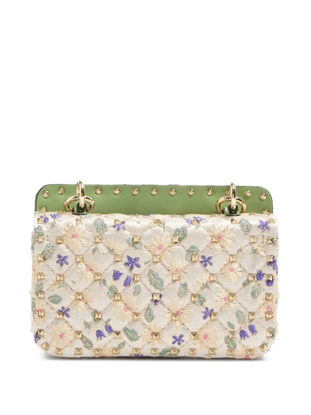 Valentino Garavani Small Rockstud Spike Jacquard Shoulder Bag
