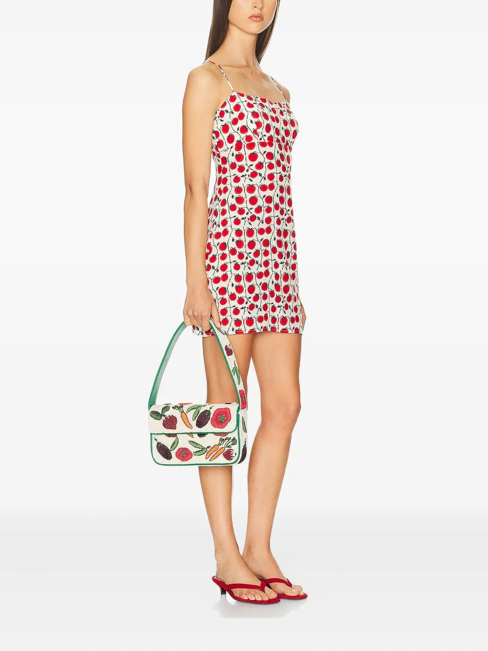 Staud Small Tommy Beaded Shoulder Bag