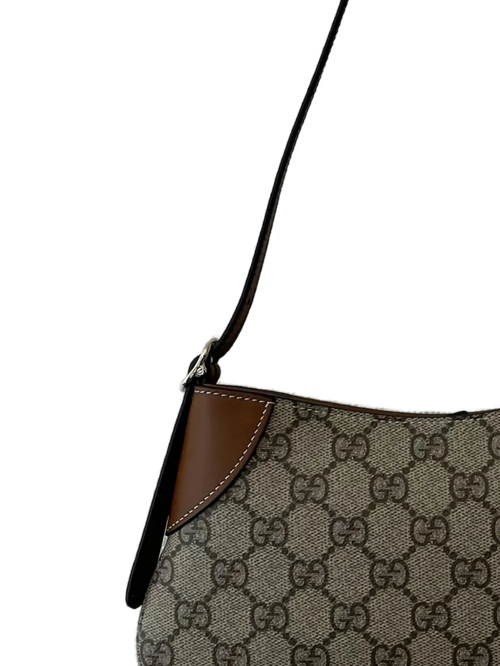 Gucci Small Gg Emblem Monogram Leather Shoulder Bag