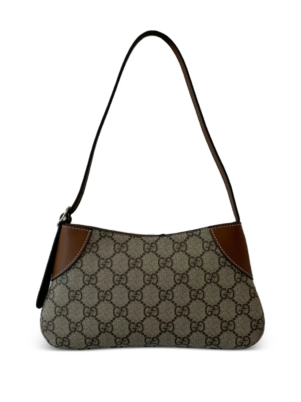 Gucci Small Gg Emblem Monogram Leather Shoulder Bag