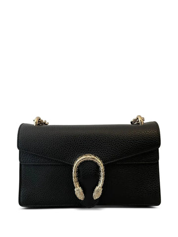 Gucci Horsebit Textured Leather Shoulder Bag