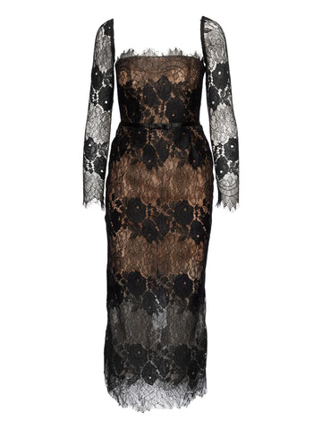 Ana Radu Lace Midi Dress