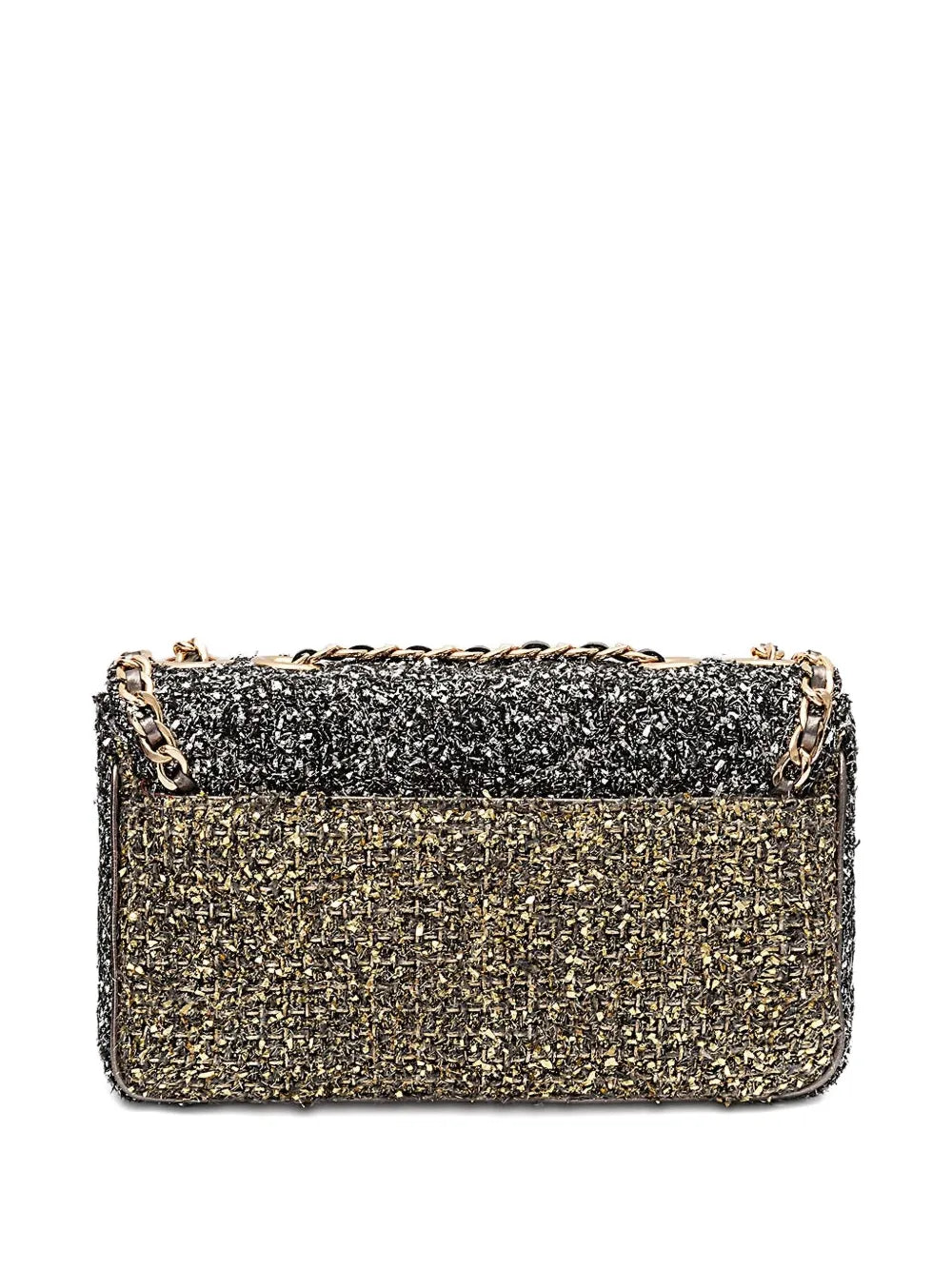 Isla Tweed Metallic Woven Shoulder Bag