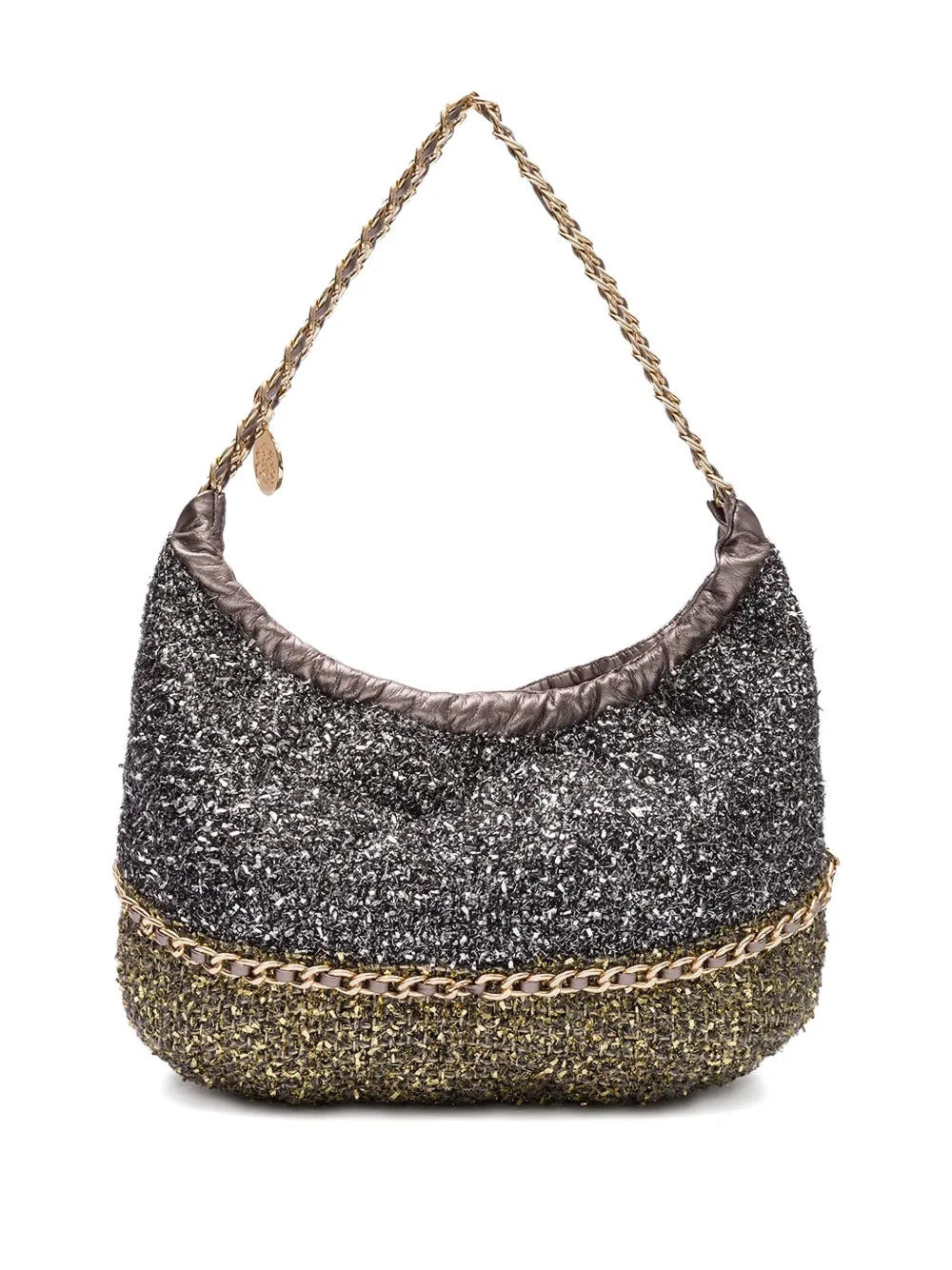 Isla Chain Embellished Textured Shoulder Bag