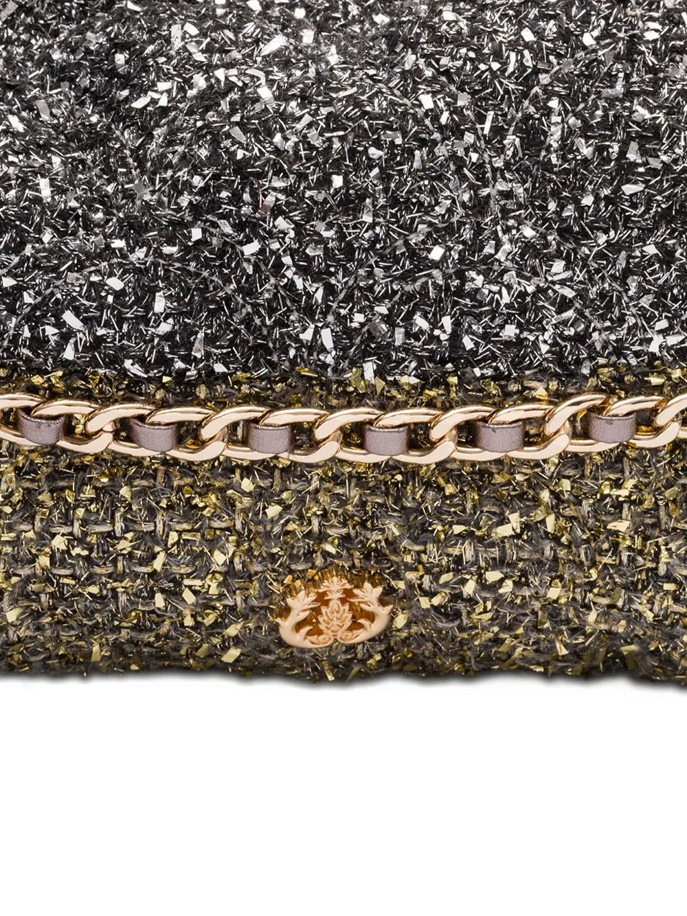 Isla Chain Embellished Textured Shoulder Bag