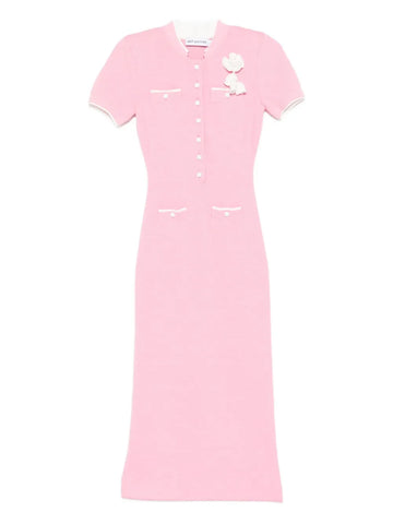 Self Portrait Floral Applique Midi Dress