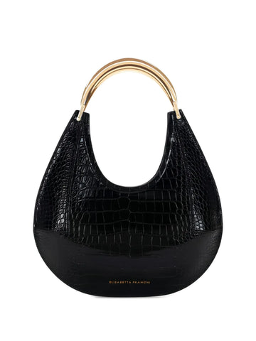 Elisabetta Franchi Medium Crocodile Embossed Shoulder Bag
