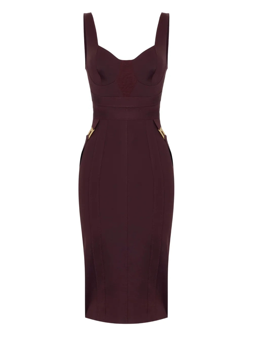 Elisabetta Franchi Bustier Panelled Midi Dress