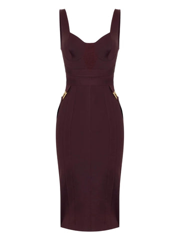 Elisabetta Franchi Bustier Panelled Midi Dress