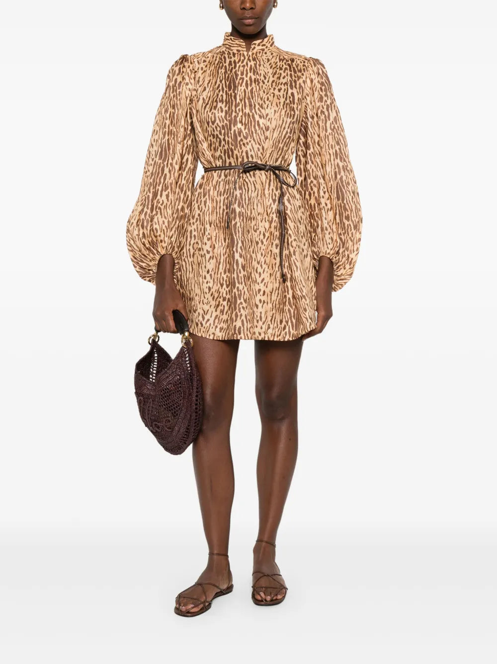 Zimmermann Cascadian Leopard Print Mini Dress