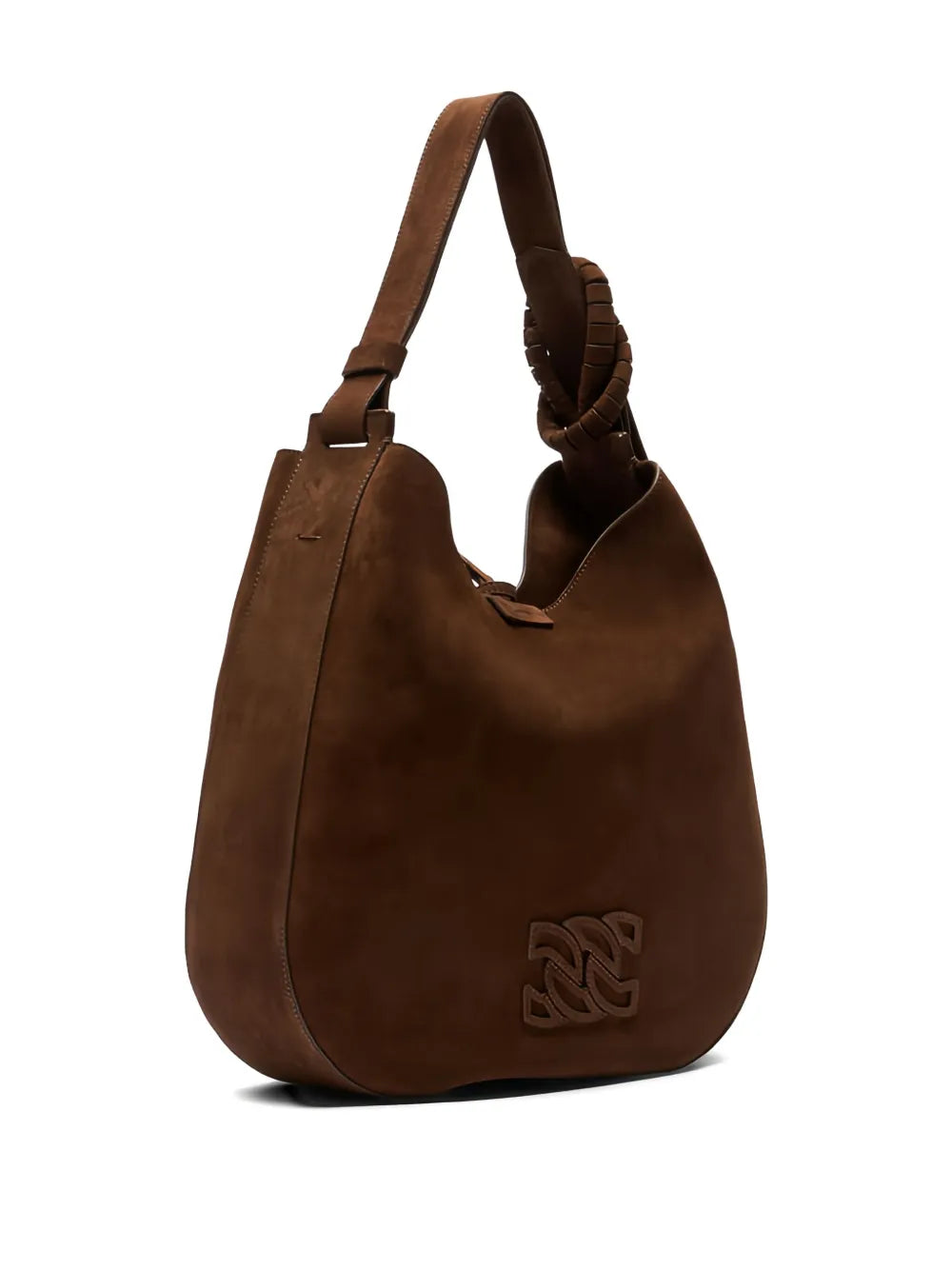 Casadei Knotted Suede Shoulder Bag