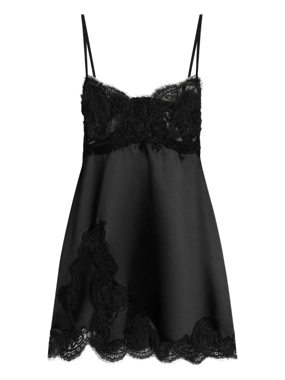Dolce Gabbana Lace Trimmed Slip Mini Dress