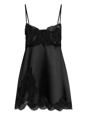 Dolce Gabbana Lace Trimmed Slip Mini Dress