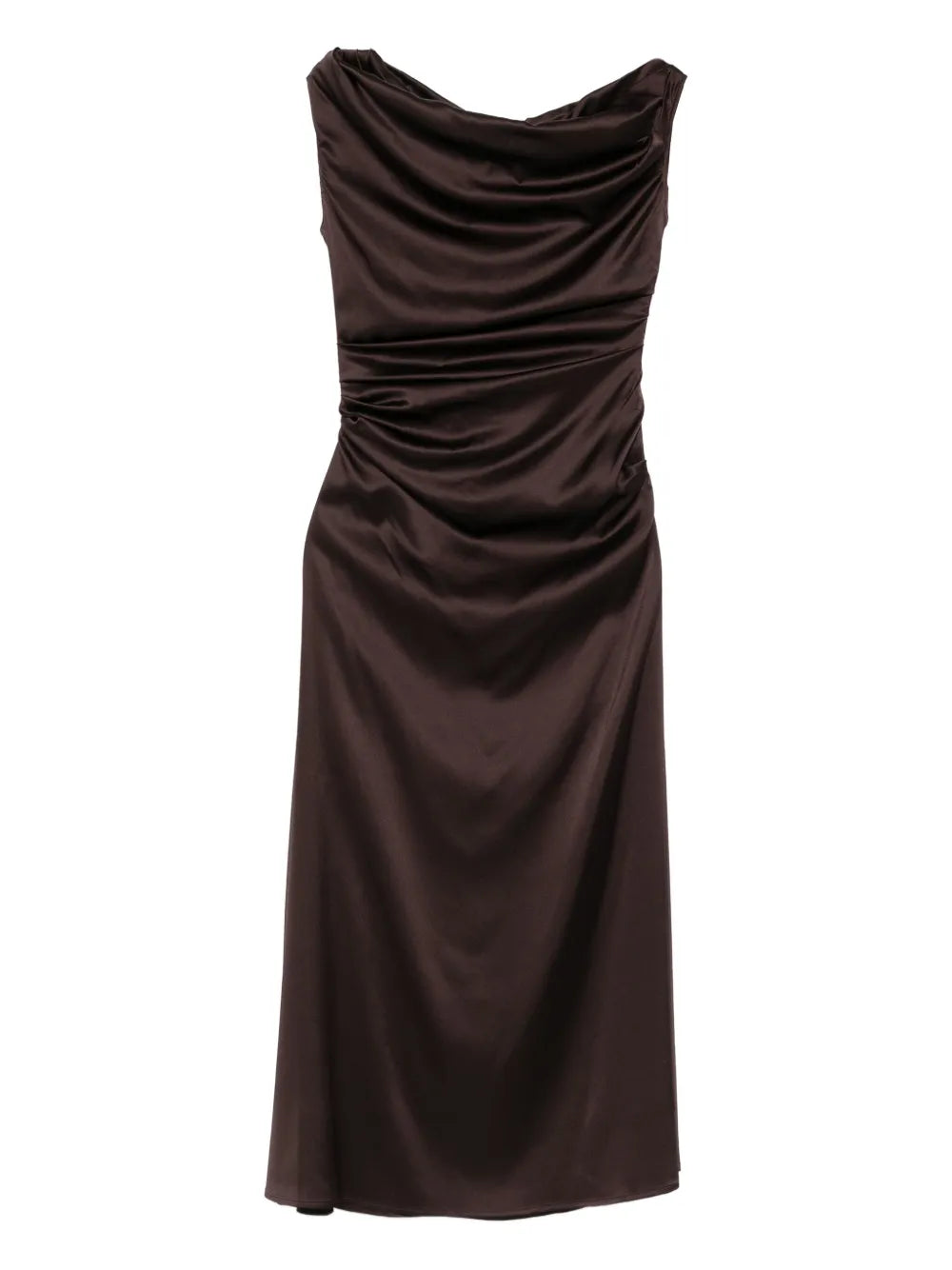 Staud Cowl Neck Draped Dress