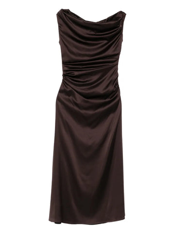 Staud Cowl Neck Draped Dress