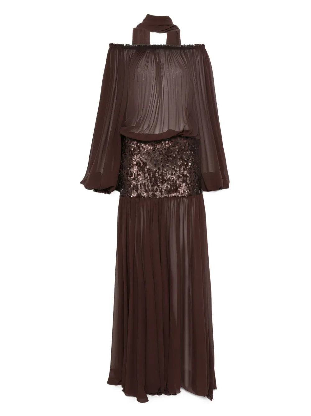 Atu Body Couture Sequin Embellished Off Shoulder Dress