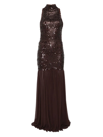 Atu Body Couture Sequinned High Neck Dress