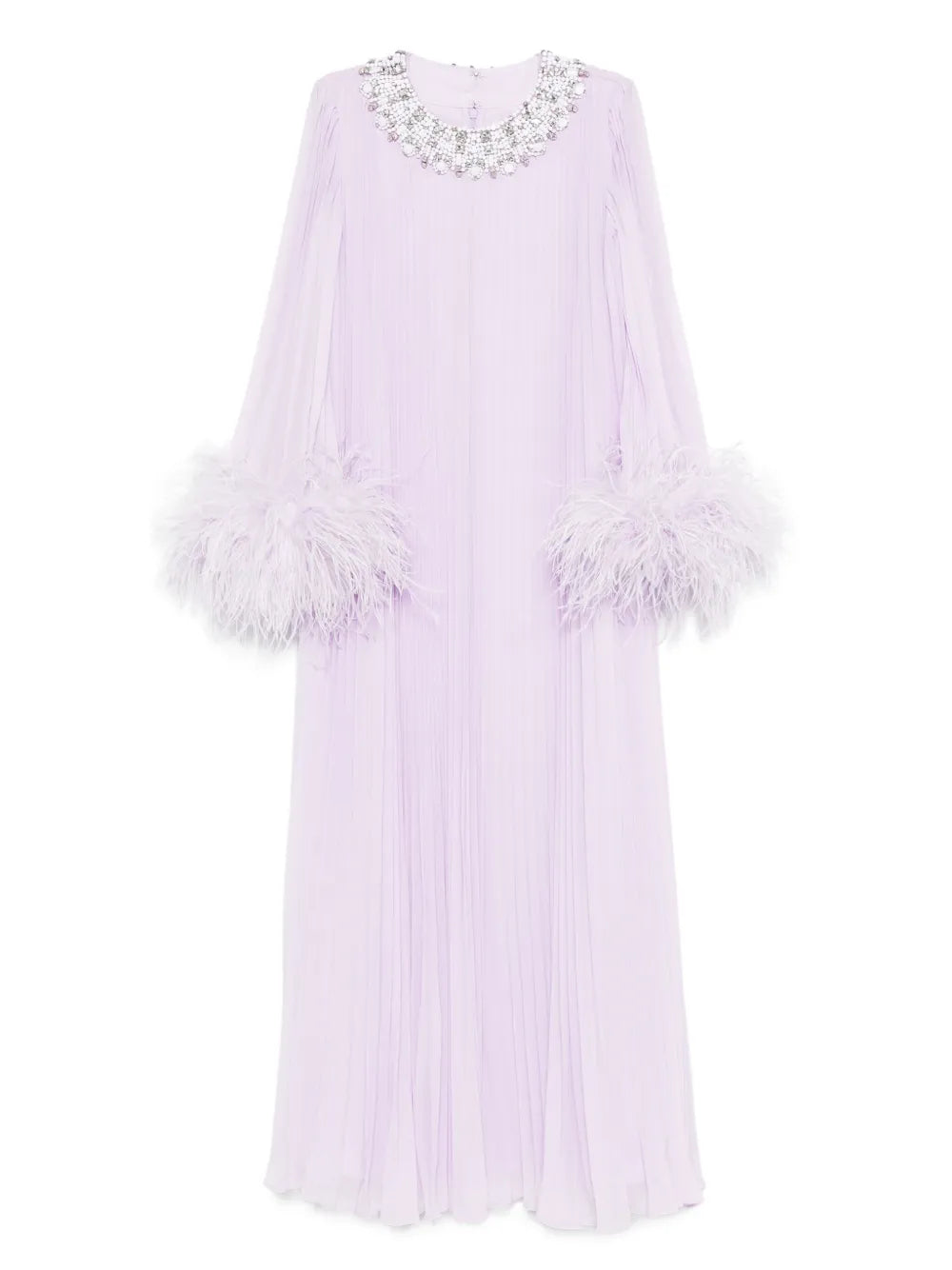 Self Portrait Chiffon Feather Detail Dress