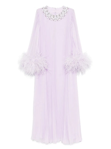 Self Portrait Chiffon Feather Detail Dress