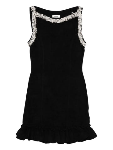 Sandro Faux Pearl Embellished Mini Dress