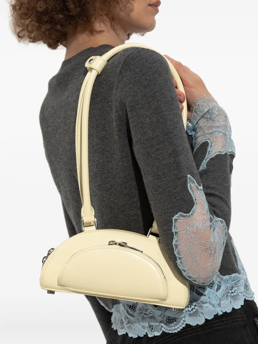 Self Portrait Leather Charm Detail Shoulder Bag