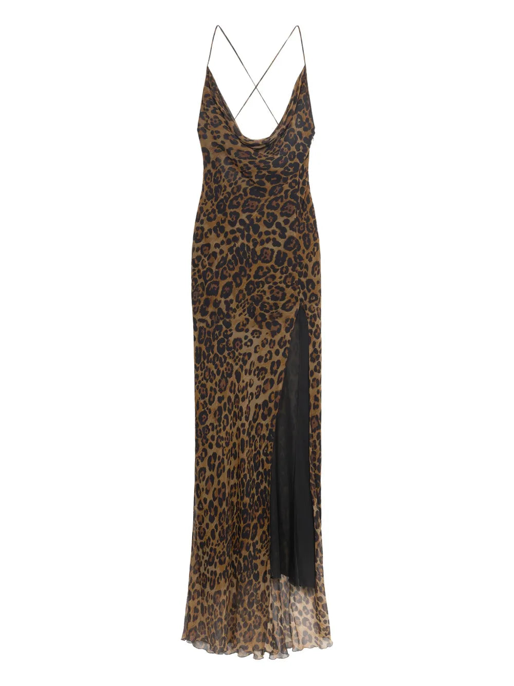 Blumarine Leopard Print Silk Gown
