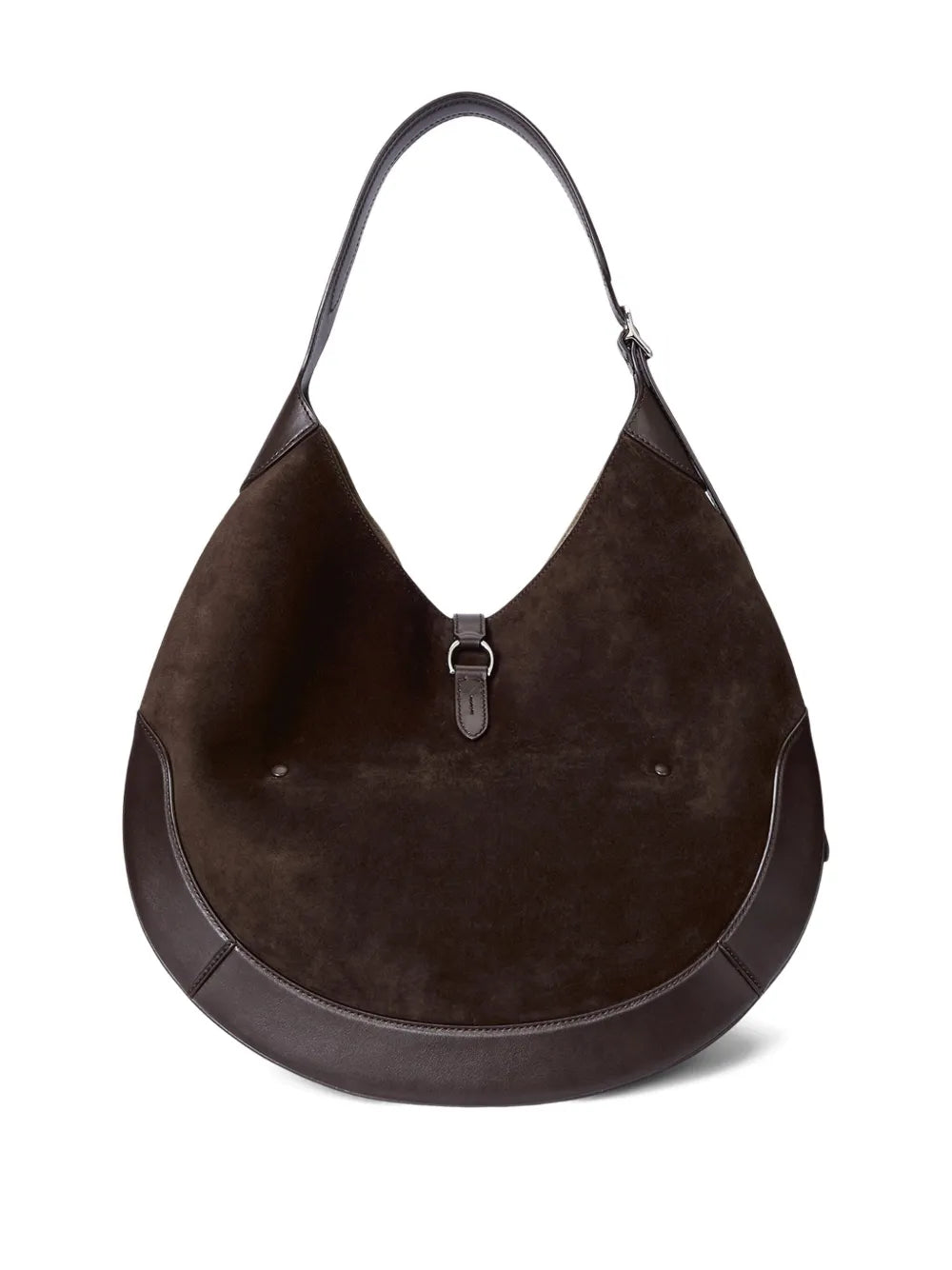 Polo Ralph Lauren Large Polo Id Suede Shoulder Bag