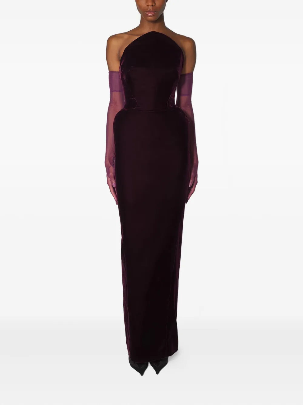 Mugler Strapless Maxi Dress