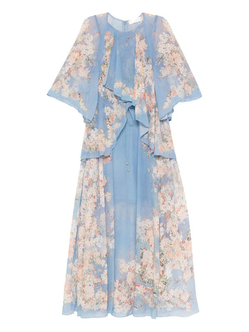 Zimmermann Floral Print Ruffled Dress