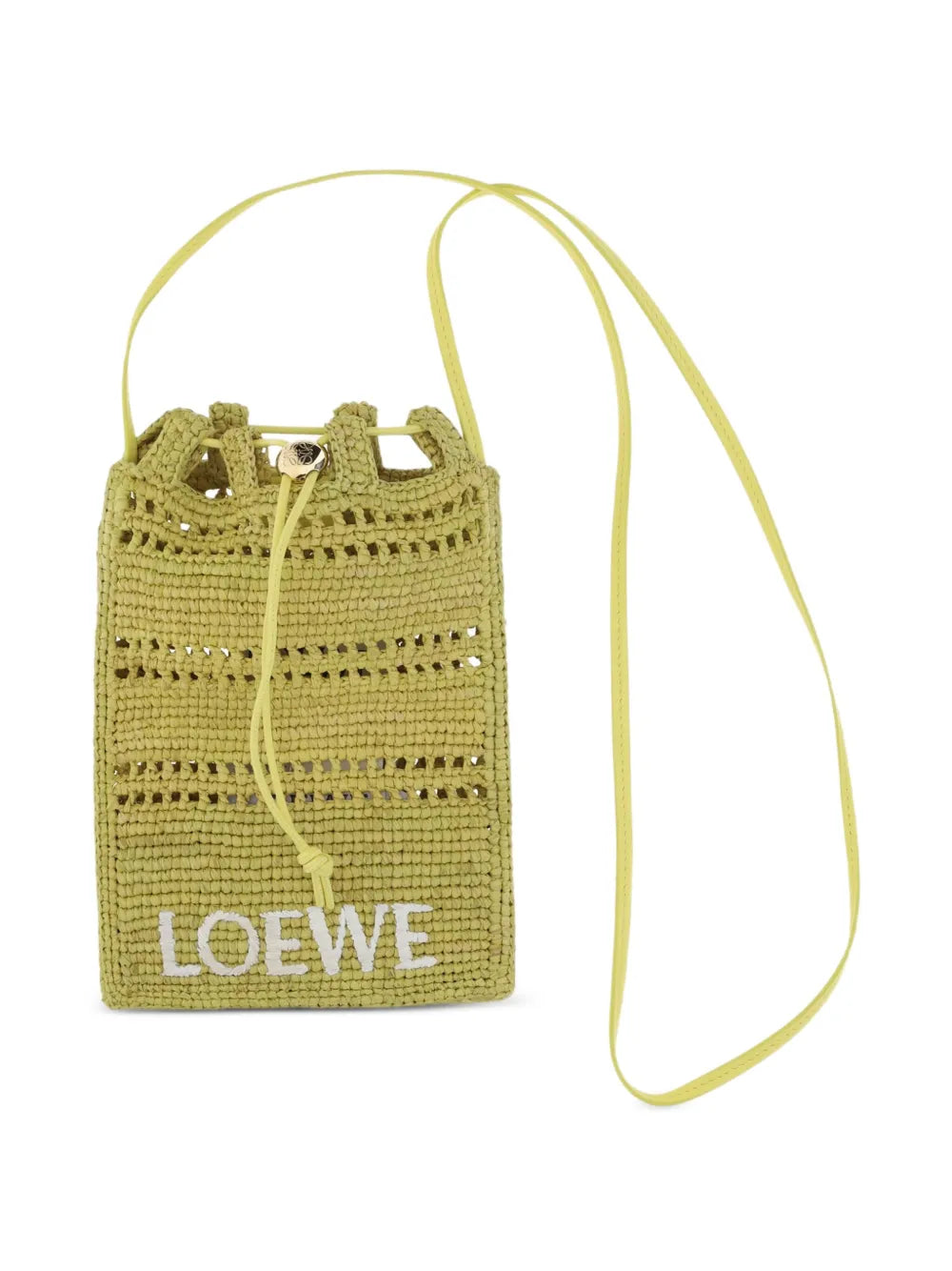 Loewe Raffia Drawstring Shoulder Bag