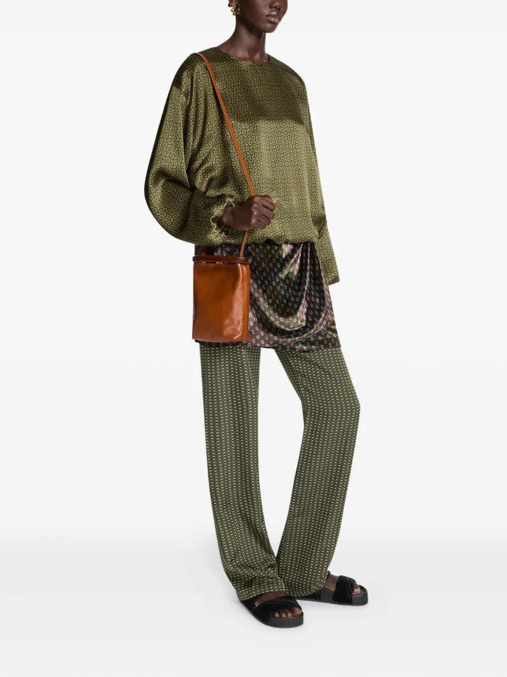 Dries Van Noten Leather Top Handle Mini Bag