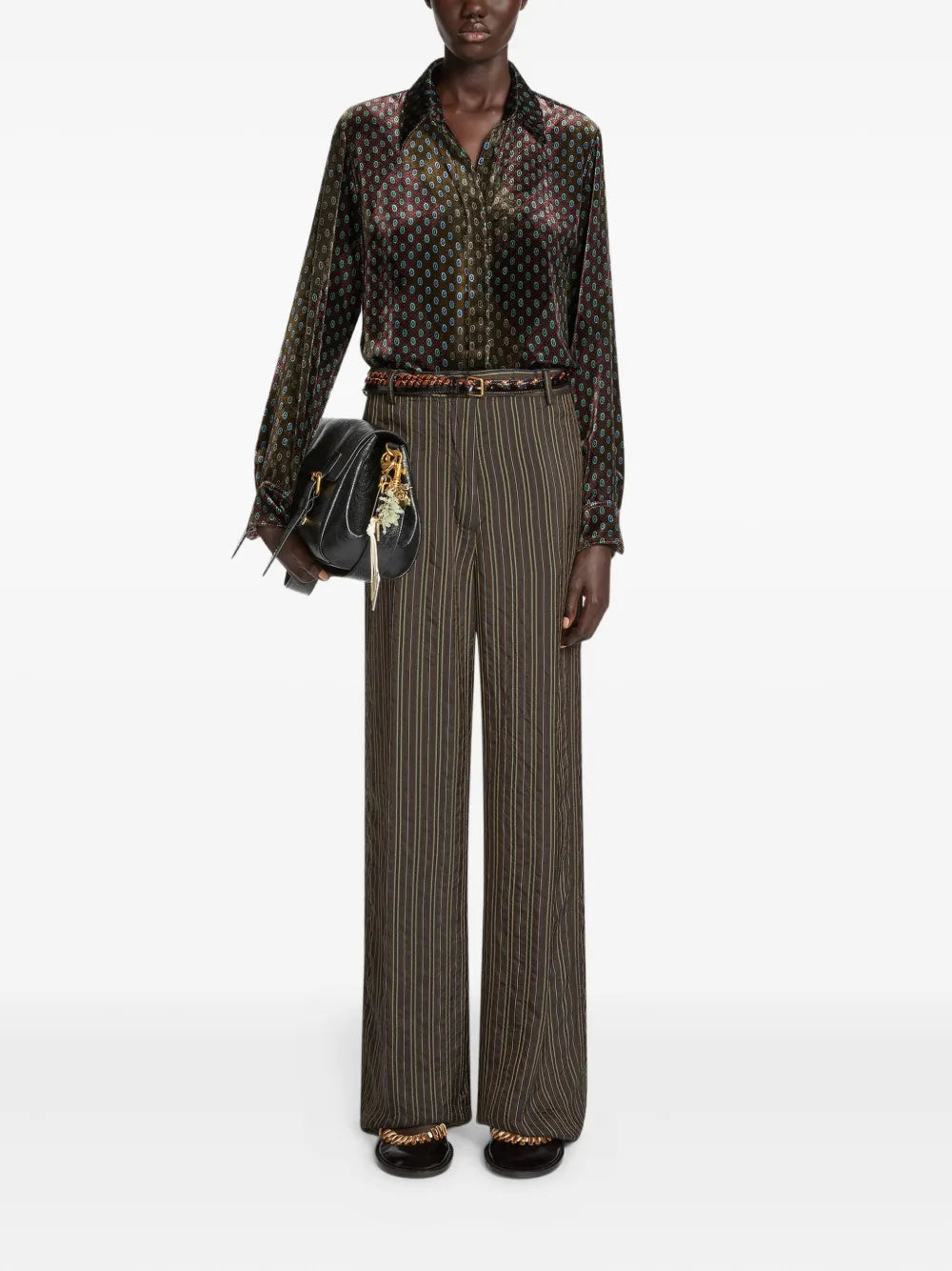 Dries Van Noten Buckle Fastening Leather Shoulder Bag