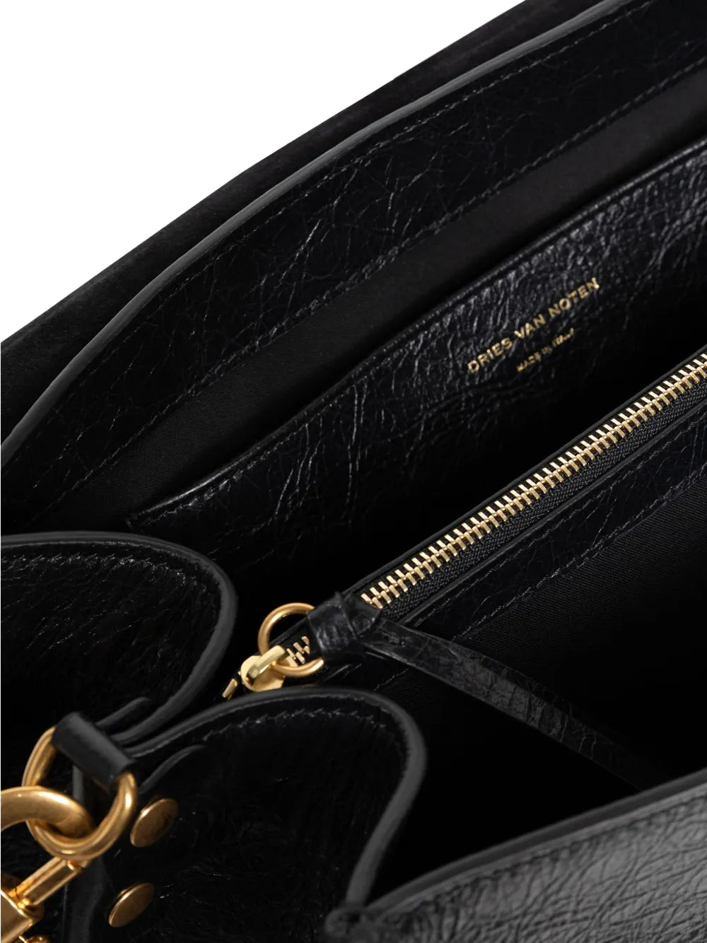 Dries Van Noten Buckle Fastening Leather Shoulder Bag