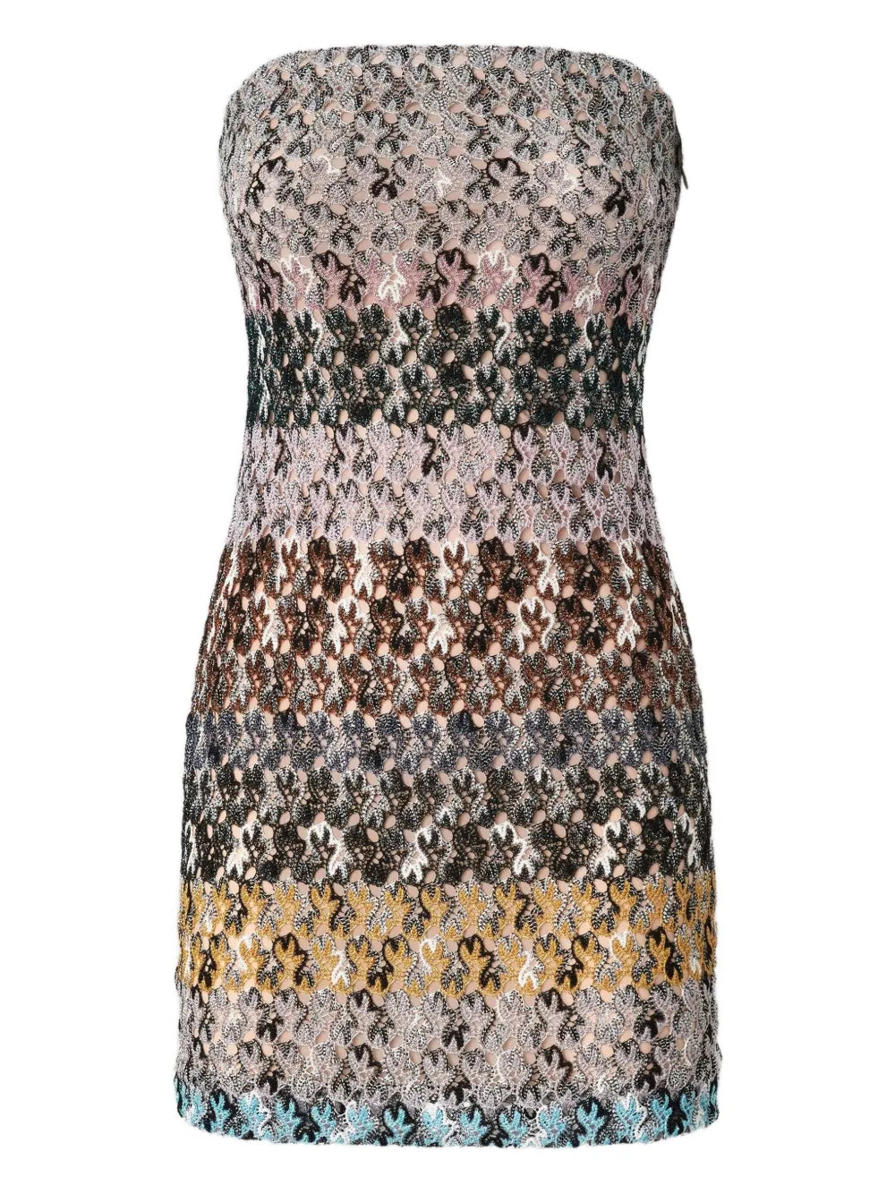 Missoni Strapless Embellished Mini Cocktail Dress
