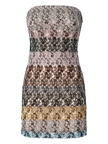Missoni Strapless Embellished Mini Cocktail Dress